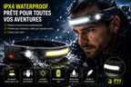 Lampe Frontale LED Rechargeable 230°