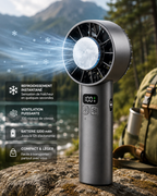 Ventilateur Portable à Refroidissement Instantané – Rechargeable USB avec Écran LED