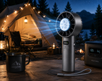 Ventilateur Portable à Refroidissement Instantané – Rechargeable USB avec Écran LED