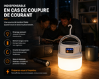 Lampe Solaire de Camping Multifonction Rechargeable USB-C
