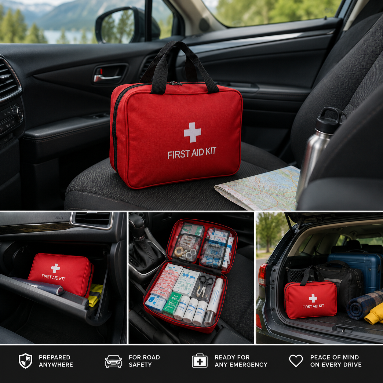 Trousse de Premiers Secours Compacte – Camping, Voiture & Randonnée