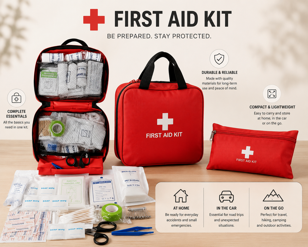 Trousse de Premiers Secours Compacte – Camping, Voiture & Randonnée