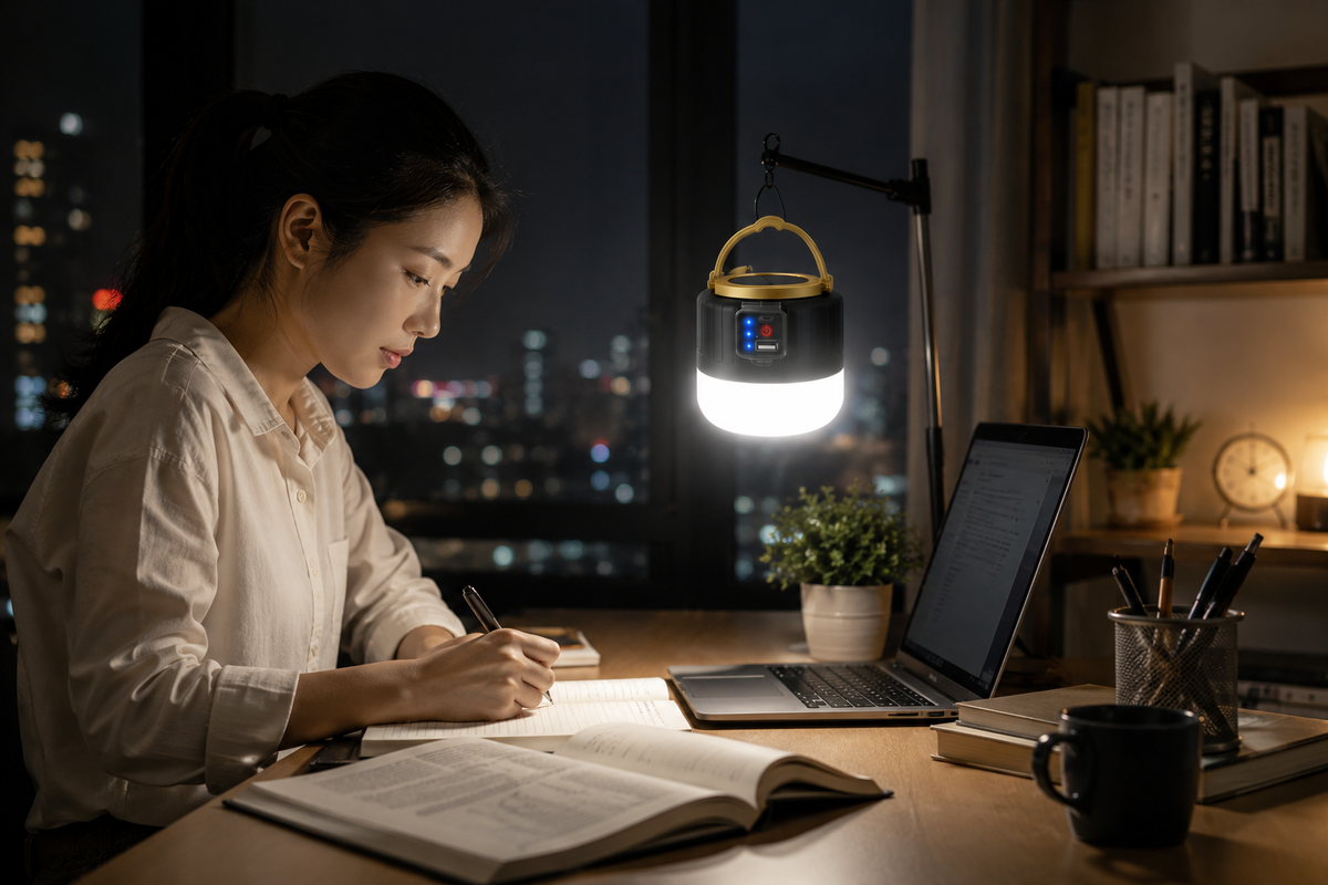 Lanterne de Camping LED Rechargeable & Solaire – Power Bank