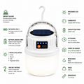 Lampe Solaire de Camping Multifonction Rechargeable USB-C