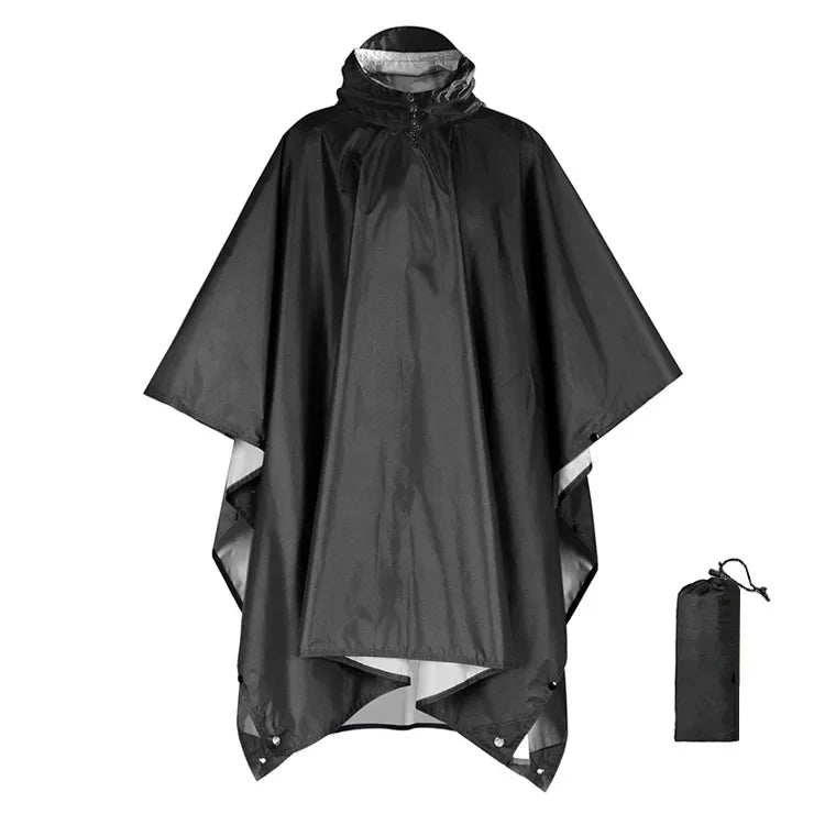 Poncho de Pluie 3-en-1 – Imperméable, Bâche & Abri Outdoor | NomadPulse