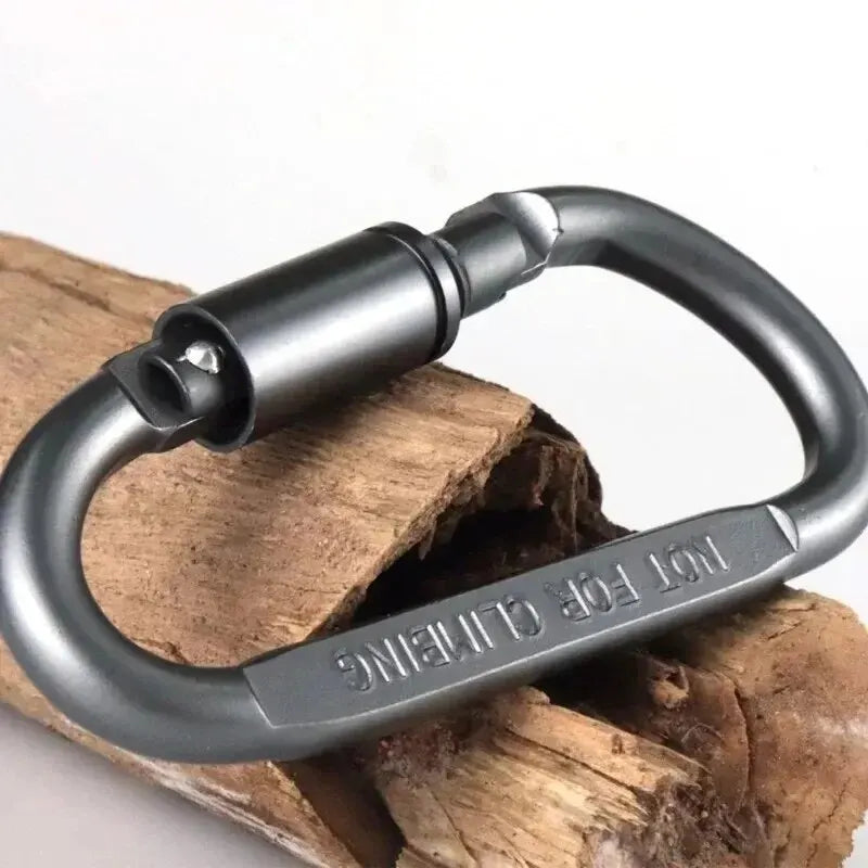 6pcs Carabiner Travel Kit Camping Equipment Alloy Aluminum Survival Gear Camp Mountaineering Hook Carabiner Camping Accessories