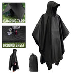 Poncho de Pluie 3-en-1 – Imperméable, Bâche & Abri Outdoor | NomadPulse